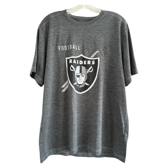 LAS VEGAS RAIDERS (NWOT) Men’s NFL TX3 Cool Gray Dri-Fit Football T-Shirt-Size L - Picture 1 of 5